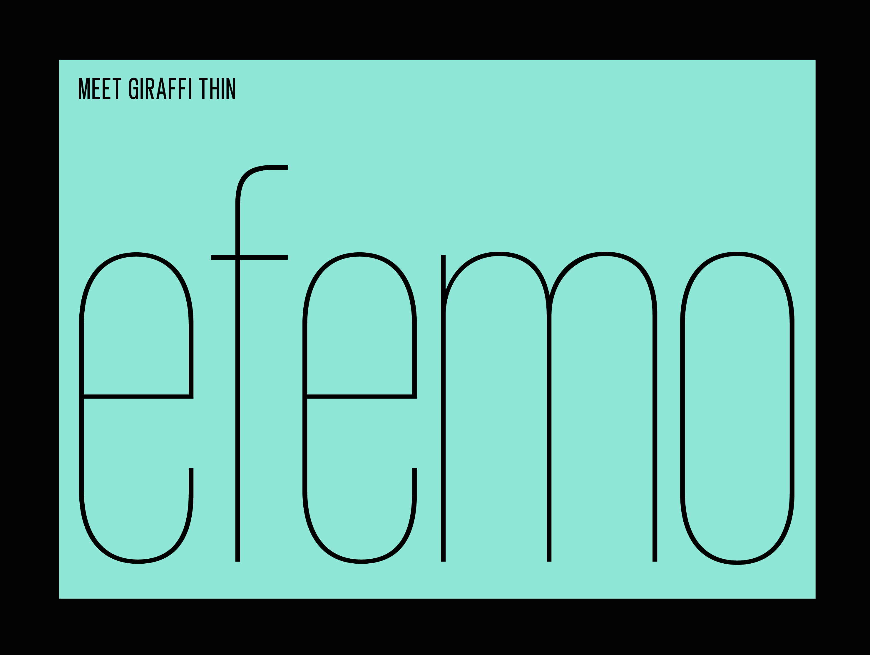 Designer condensed font